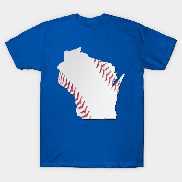 Wisconsin Baseball T-Shirt by wifecta